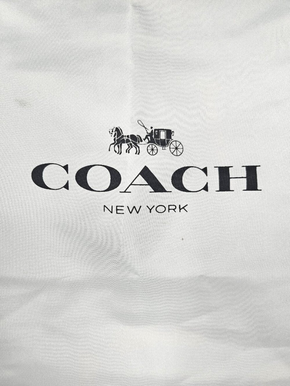 Coach Dust Bag | Satin Drawstring Storage Bag | Ivory White | Large - Picture 2 of 5